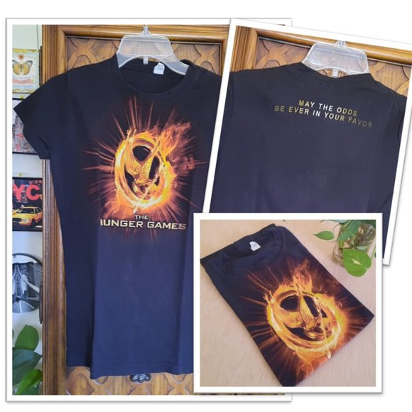 3/$10 The Hunger Games Logo Mockingjay Graphic Crew Neck Tee - Black - Picture 1 of 16